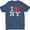 Heather Denim, variant on I Love NY Retro Vintage Tees Men's Unisex Tee Officially Licensed T-Shirt
