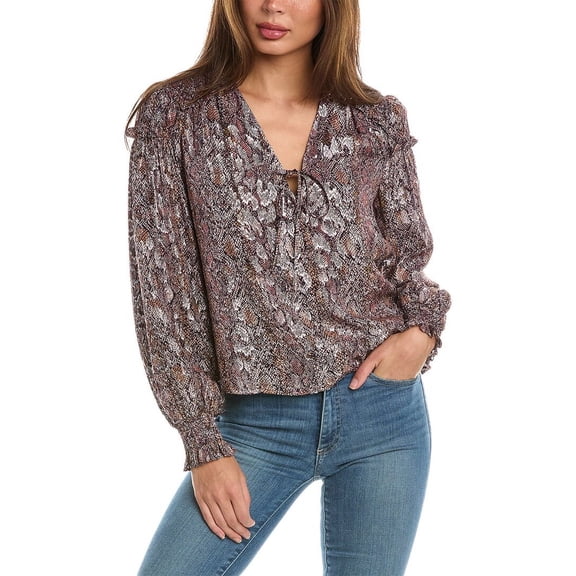 PINKO womens Cassia Blouse, 46N, Grey