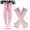 Pink, variant on 1Pair Striped Over Knee Thigh High Socks, Stretchy Soft Cotton Knit Hosiery, Colorful Long Socks for Women Halloween Cosplay Party Costume Matching Red