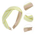 thumbnail image 3 of Unique Bargains 1 Pc Exquisite Personalized Straw Braid Headband Yellow, 3 of 6