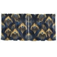 thumbnail image 7 of Yayeee Kitchen Curtains Tier Set of 2 Light Filtering 57"x36" Over Sink Window Panels, Blue Peacock Feathers Pattern, 7 of 7