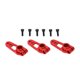 thumbnail image 5 of Juego de 3 brazos servo de dirección de 25 dientes para coche de control remoto a escala 1/10, aleación de aluminio, color rojo, 5 of 14