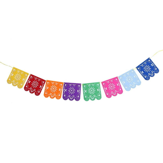 Pancarta de papel picado de Linaichen, pancarta de papel de toalla para festival mexicano, para suministros de fiesta