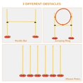 thumbnail image 3 of Portable Dog Agility Training Set - 3PCS Obstacle Course Kit with Adjustable Jump & Weave Poles - Yellow, for Backyard & Park Play - Pet Exercise & Training, 3 of 7