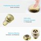 thumbnail image 3 of Kit Siphon with Drain with Overflow for Brushed Gold Sink, Universal Brass Design Anti-Odor Siphon, 1 1/4 Siphon Sifon, 3 of 5