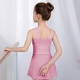 thumbnail image 4 of CAIVO Girls Ballet Dance Leotard With Tutu Skirt Strap Backless Romper For Practice Performance Recital Sleeveless Fashionable Kids Onesie, 4 of 4