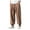 Coffee, variant on JLFKNG Mens Relaxed Fit Pants Loose Fit Breathable Drop Crotch Pants With Pockets Elastic Waist Design Mens Dailywear