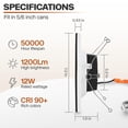 thumbnail image 2 of Luces LED empotrables POWERASIA, paquete de 12, 5/6", 12 W, regulables, 5 CCT, 2 of 7