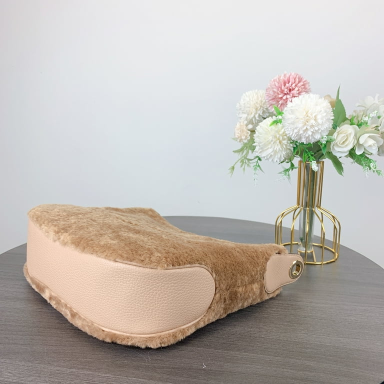 kate spade KI894 Rosie Faux Fur Medium Crossbody IN Light Fawn