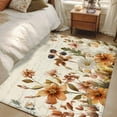 thumbnail image 4 of Vintage Floral Area Rugs 2.7'x5', Washable Small Throw Rugs for Kitchen Bedroom, Spring Flowers Eucalyptus Leaves Indoor Outdoor Rug Non-Slip Low Pile Carpet Runner Reversible Floor Mats, 4 of 8