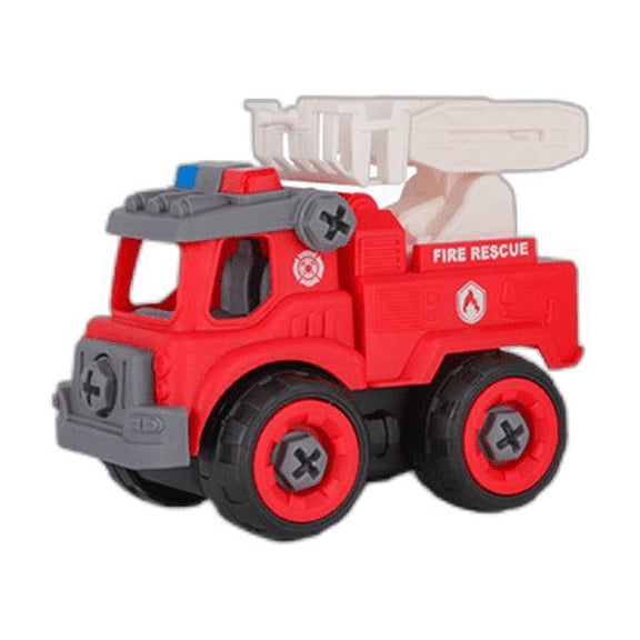 KYAIGUO Kids Engineering Sanitation Truck Removable Assembly Set Fire Truck Water Spray Ladder Truck Toys(Rescue truck)