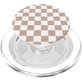 thumbnail image 1 of PopSockets PopGrip para tablero de ajedrez MagSafe, marrón y blanco, 1 of 5