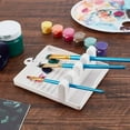 thumbnail image 6 of 1Pc Paint Brush Rest Holder White Plastic 4 Slots Paintings Brushes Rests Drip Tray Pad for Watercolor Oil Acrylic Painting, 6 of 7