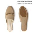 thumbnail image 2 of Women Mules Comfortable Slip On Mules For Women Flats with Buckle,Beige 8.5, 2 of 5