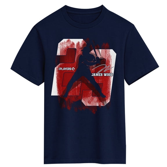 Bioworld MLBPA James Wood Youth Boys Graphic Tee | Baseball Player Silhouette | Officially Licensed MLB Short Sleeve T-Shirt-Medium