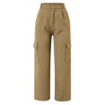 thumbnail image 5 of Womens High Waisted Wide Leg Cargo Pants Baggy Casual Work Pants with 4 Pockets, 5 of 9