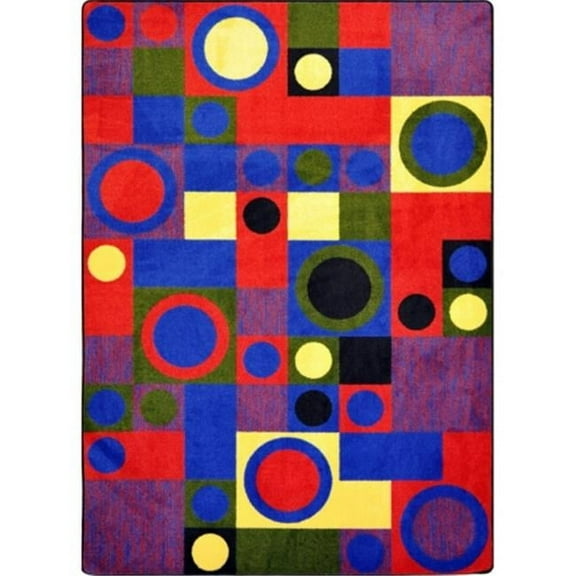 Kid Essentials City Block Rectangle Teen Area Rugs  02 Red - 5 ft. 4 in. x 7 ft. 8 in.