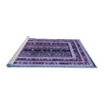 thumbnail image 2 of Ahgly Company Machine Washable Indoor Rectangle Oriental Blue Traditional Area Rugs, 4' x 6', 2 of 4