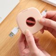 thumbnail image 4 of Cqxid Home Textile Storage Under $5 Data Cable Storage Box Rotatable For Earphone Charging Cable Travel Portable, 4 of 4