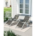 thumbnail image 7 of Luku Outdoor Sun Lounger Set (3 Chairs), Patio Chaise Lounge with Backrest – All-Weather Pool & Beach Recliner, Lightweights Tanning Chair for Deck, Balcony, Lawn, 7 of 7