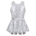 thumbnail image 1 of iEFiEL Kids Girls Sequined Waist Bowknot Ballet Dance Leotard Dress Jazz Tap Dancewear, 1 of 7