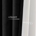 thumbnail image 5 of Jainmy Black 100% Blackout Velvet Curtains 90 Inches Long for Bedroom Living Room, Luxury Heavy Thick Thermal Insulated Back Tab Window Drapes,2 Panels,52"x90", 5 of 9