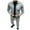 Light Gray, variant on Twill Clip Men's New Solid Colour Jacquard Men's Two Piece Suit