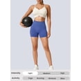 thumbnail image 5 of Nimiah Butt Lifting Scrunch Biker Shorts Women High Waist Yoga Gym Workout Tummy Control Shorts, Royal Blue, 5 of 8