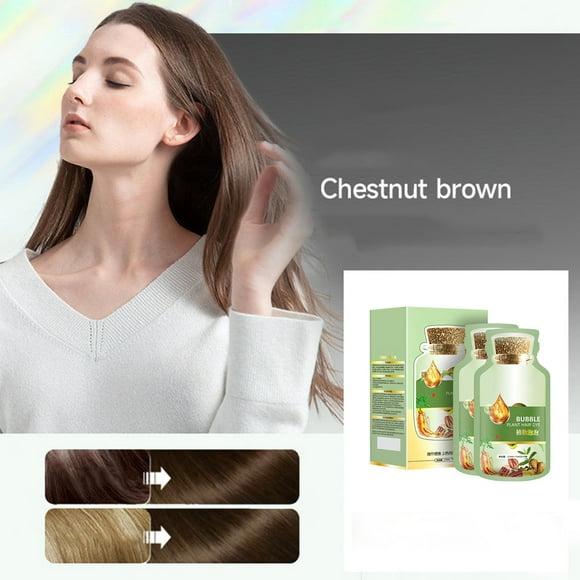 Tinte natural para el cabello con plantas. Caja con 10 bolsitas de tinte, cada una con 200 ml de tinte.