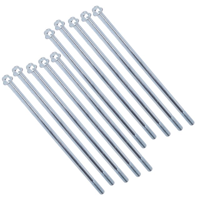 Hex Bolt,10 Pcs Half Thread Carbon Steel Half Thread Bolt Half Thread Bolt Superior Craftsmanship