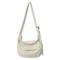 thumbnail image 2 of Bolsas cruzadas de lona Bolsa de mensajero de gran capacidad portátil para adolescentes (Beige) Tmvgtek Para Estrenar, 2 of 9