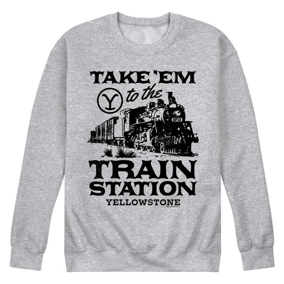 Yellowstone - Take 'Em To The Train Station - Men's Crewneck Fleece Pullover