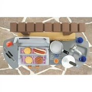 Little Tikes Cook n Play 12-Piece BBQ Playset with Oven, Tan, for Ages 3 to 5 Years