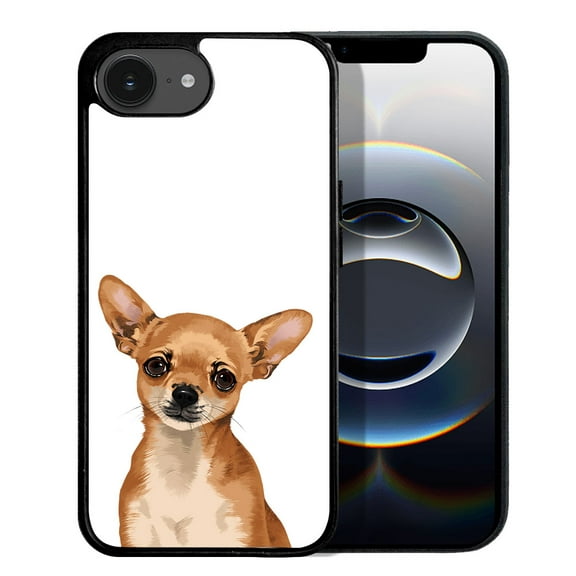 WIRESTER Shockproof Soft Rubber Cover Case for Apple iPhone 16e 6.1" 2025, Fawn Chihuahua Dog