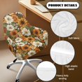 thumbnail image 5 of Xoenoiee Sunflower Daisy Print Modern Stretch Curved Back Dining Chair Covers with Armrest, Office Desk Chair Covers Accent Dining Room Chairs Covers Slipcovers with Arms, Swivel Armchair Protector, 5 of 7