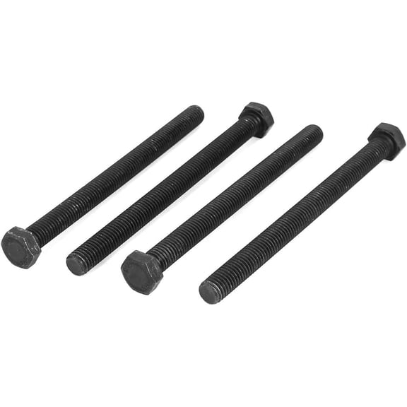 M12x150mm Grade 8.8 Fully Thread Hexagon Head Metal Hex Cap Screw Bolt Stud 4pcs