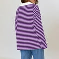 thumbnail image 6 of LYXSSBYX Sweatshirts for Women Loose Fit Womens Striped Long Sleeve Shirts Casual V Neck Tunic Tops Oversized Pullover Blouses Fall Shirt, 6 of 6