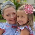 thumbnail image 5 of JoyBowie 6pcs 3in Ribbon Flower Hair Clips with Rhinestone Center Multi-Color, 5 of 10