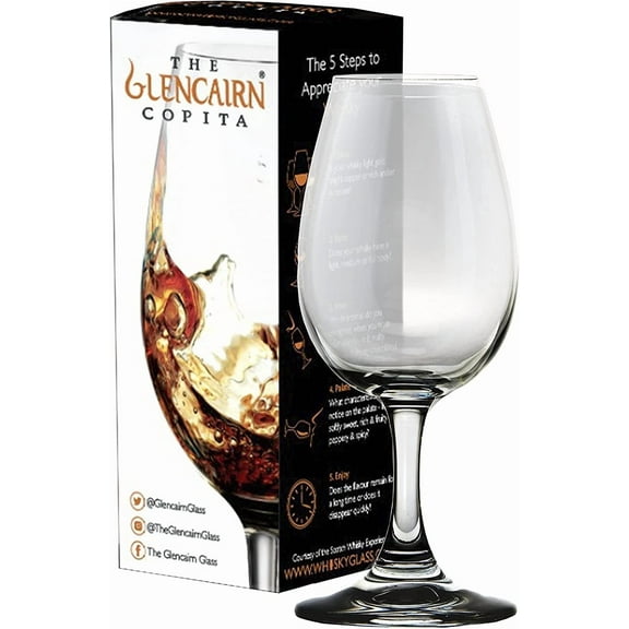Glencairn Whiskey Copita Glass in Gift Carton