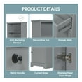 thumbnail image 5 of GDF Studio 67.3" Tall Storage Cabinet with 3 Drawers and Adjustable Shelves, MDF Board, Gray, 5 of 8