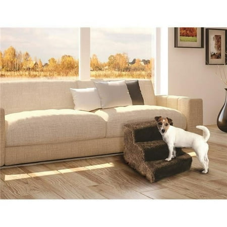 UPC: 0084358051143 | Pet Store Pet Store-3-Step Portable Staircase Indoor for Small-Older Pet Dog Ca 16x15x121/2 -Brown one-size Brown