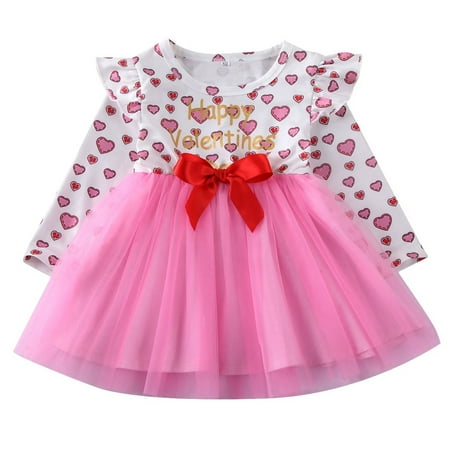 

Newborn Baby Girl Love Valentine s Day Romper Jumpsuit Bow Tutu Dress Outfits