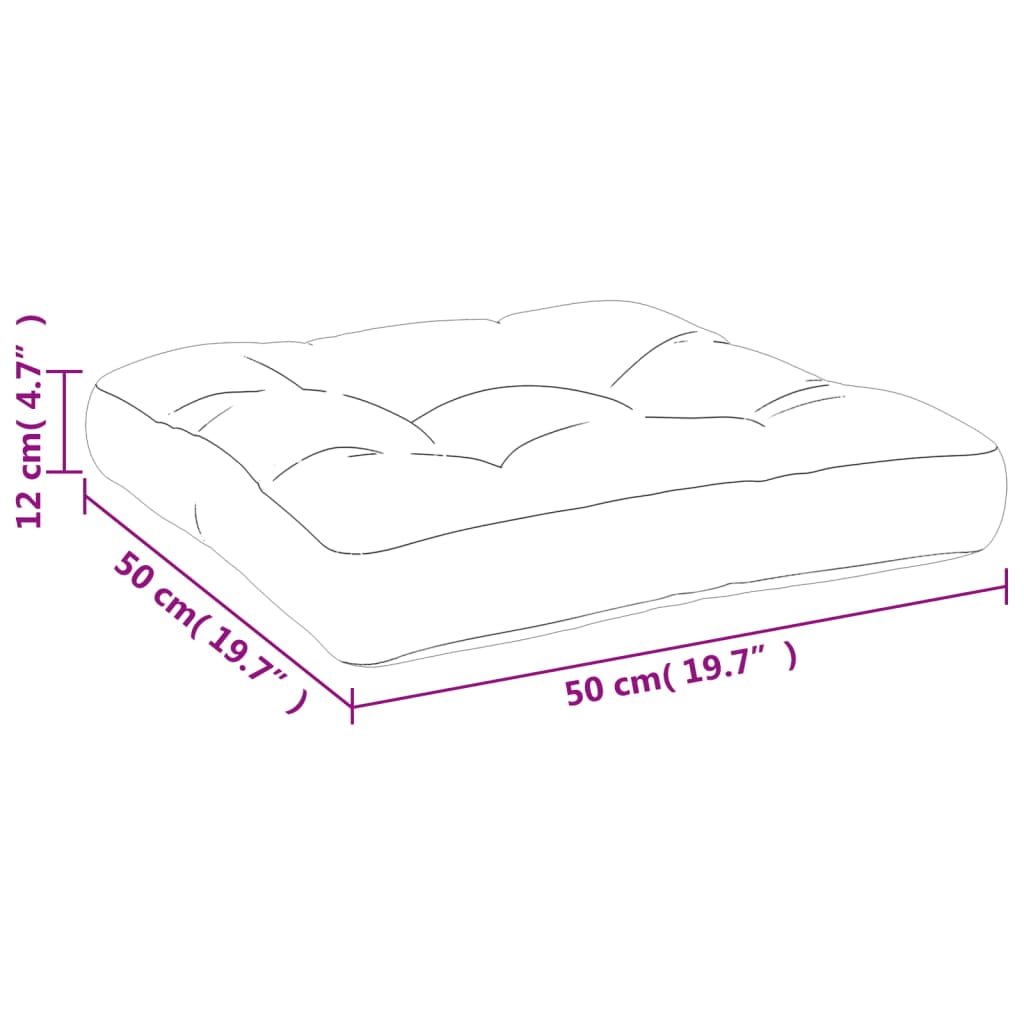vidaXL Pallet Cushion Blue Polyester 7.8"x7.8"x1.9