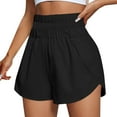 thumbnail image 2 of Athletic Shorts Women Knit Waistband Workout Running Above Knee Shorts Black M, 2 of 7