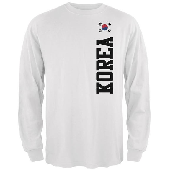 World Cup Korea Mens Long Sleeve T Shirt White LG
