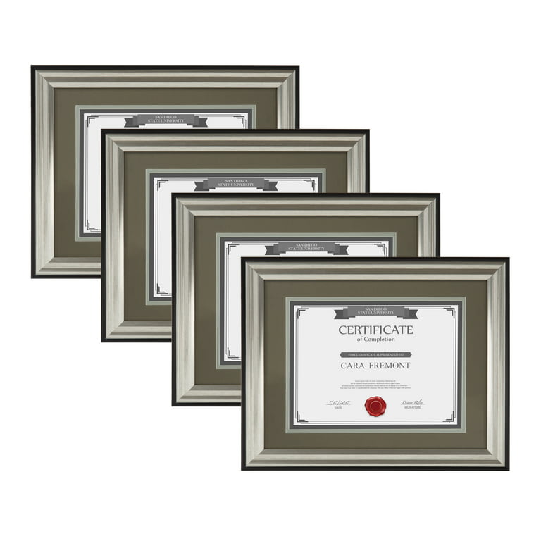 DesignOvation Gallery Picture Frame Set, Set of 4, 11 x 14 Matted