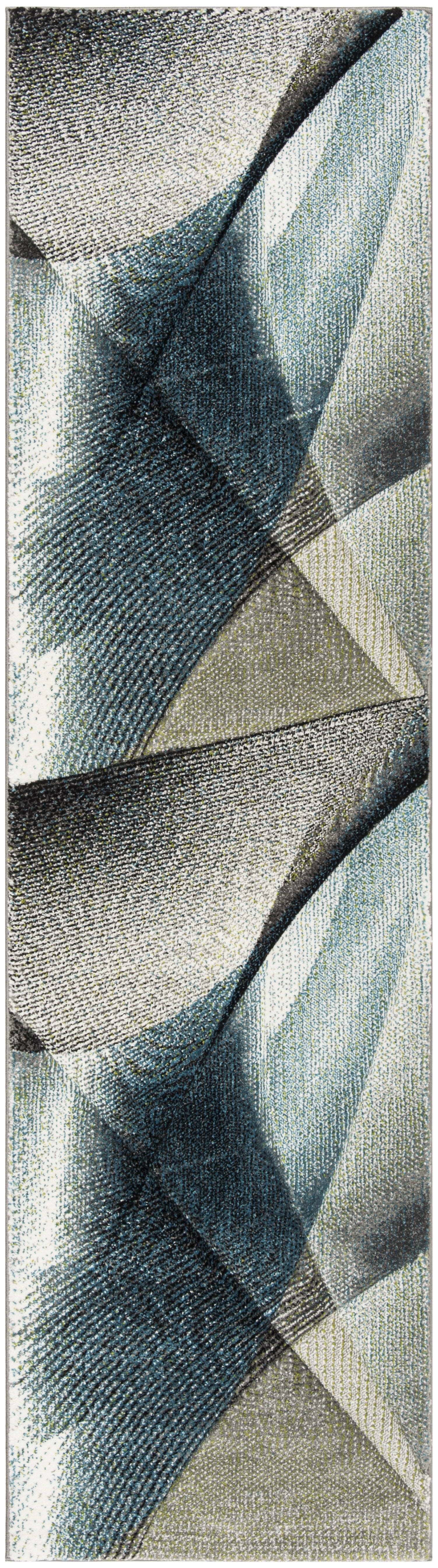 Safavieh Hollywood Celandine Abstract Runner Rug, Gray/Teal, 2'3" x 8'