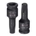 thumbnail image 5 of Uxcell T45 Impact Torx Bit Socket, 1/4" Square Drive 35mm Length CR-MO Metric Sizes, 5 of 5