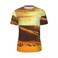 thumbnail image 4 of T Shirt For Men Sahara Desert Gym T-Shirt Summer Golden Sunset Retro Popular Tee Shirt For Couple Gr, 4 of 7