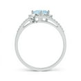thumbnail image 2 of Angara Natural 0.6 Ct. Aquamarine with Diamond Classic Ring in 14K White Gold for Women (Ring Size: 12), 2 of 8